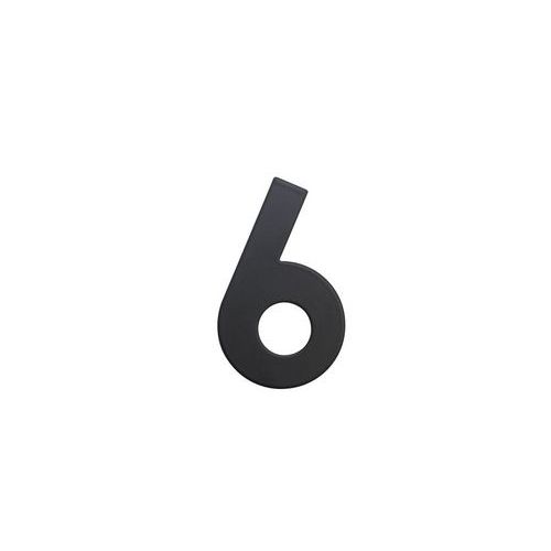 Numery ze stali nierdzewnej w wykonaniu 2D, wysokość 75 mm - Numer ze stali nierdzewnej w projekcie 2D, wysokość 75 mm, znak „6”