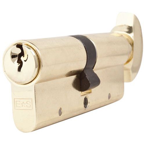 Cylinder bezpieczeństwa Euro - Mosiądz - Wkładka bezpieczeństwa z przyciskiem, mosiądz 30x30mm.
