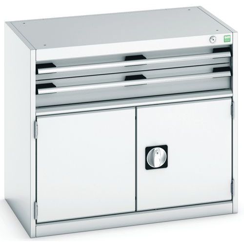 Warsztatowe szafki z szufladami Bott Cubio, 70 x 80 x 52,5-75 cm, 2 szuflady, 1 szafka - Warsztatowa szafka z szufladami Bott Cubio, 70 x 80 x 52,5 cm