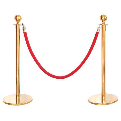 Słupki odgradzające z liną Manutan Expert Mosiądz - Słupek odgradzający z liną Manutan Expert Mosiądz, czerwony
