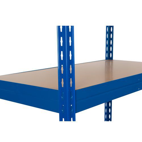 Dodatkowe półki z płyty pilśniowej, 90 cm, 265 kg, niebieskie - Dodatkowa półka z płyty pilśniowej, 90 x 30 cm, 265 kg, niebieska