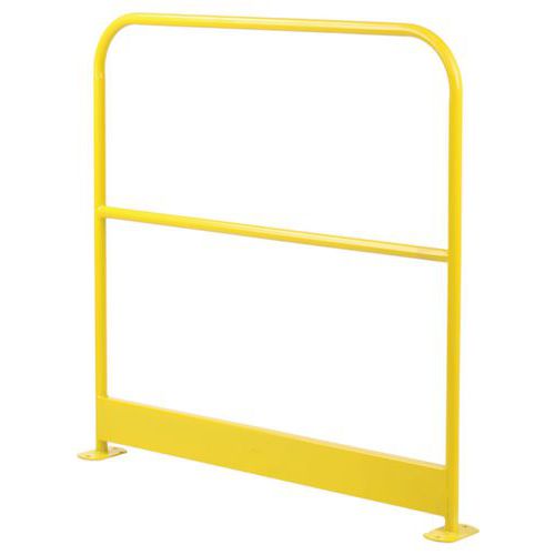 Barierki metalowe Manutan Expert Basic, żółte - Barierka metalowa Manutan Expert Basic, żółta, długość 100 cm