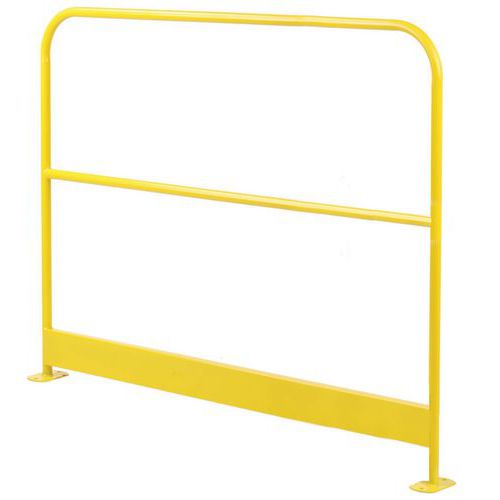 Barierki metalowe Manutan Expert Basic, żółte - Barierka metalowa Manutan Expert Basic, żółta, długość 150 cm