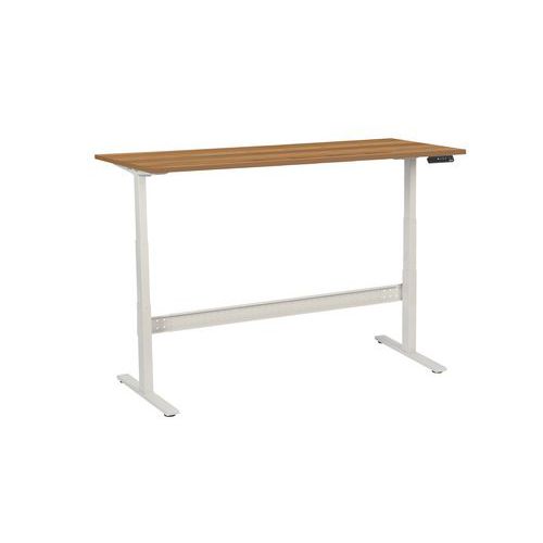 Stoły biurowe Manutan Expert z regulacją wysokości - Stół biurowy Manutan Expert z regulacją wysokości, 180 x 80 x 62,5 – 127,5 cm, wersja prosta, ABS