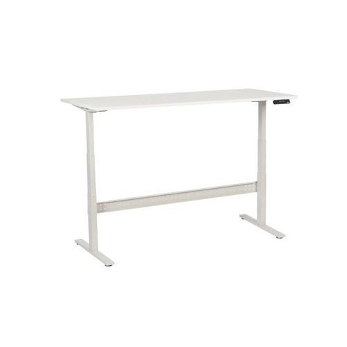 Stoły biurowe Manutan Expert z regulacją wysokości - Stół biurowy Manutan Expert z regulacją wysokości, 180 x 80 x 62,5 – 127,5 cm, wersja prosta, ABS