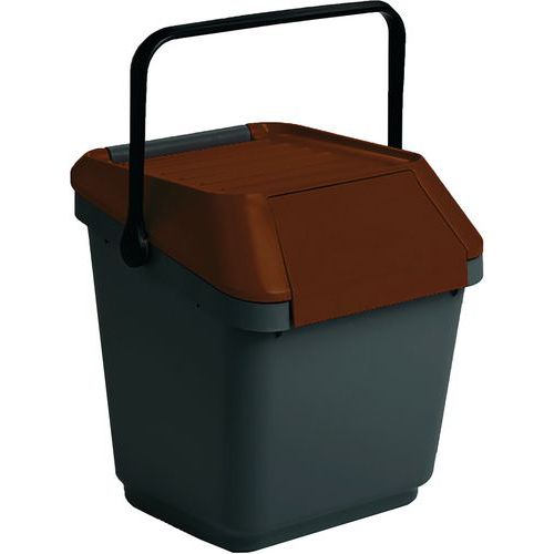 Kosz na śmieci 35 l EasyMax_Vepabins - Kosz na śmieci EasyMax 35 l czarny/brązowy