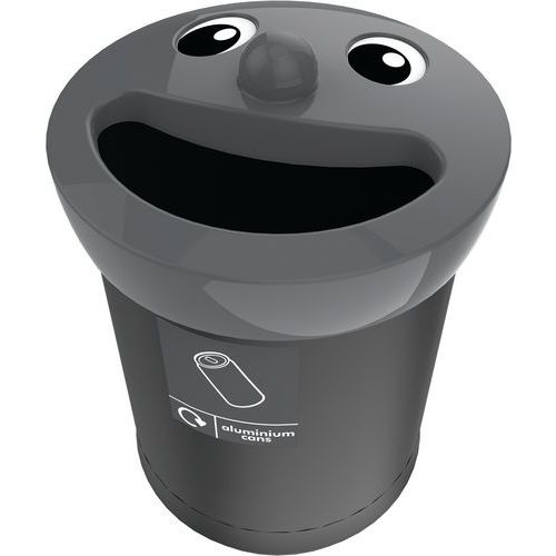Kosz na śmieci Smiley Face 52 l puszki_Vepabins - Kosz na śmieci Smiley Face 52 L puszki czarny