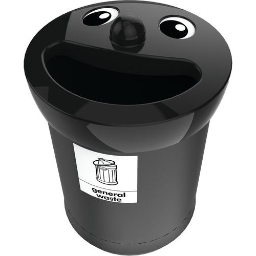 Kosz na odpady ogólne Smiley Face 52 l_Vepabins - Kosz na odpady ogólne Smiley Face 52 l czarny