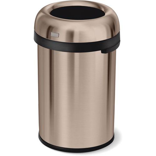 Kosz na śmieci Bullet Open Top 115 l_Vepabins - Kosz na śmieci Bullet Open Top 115 l, Simpele Human złoto-różowy
