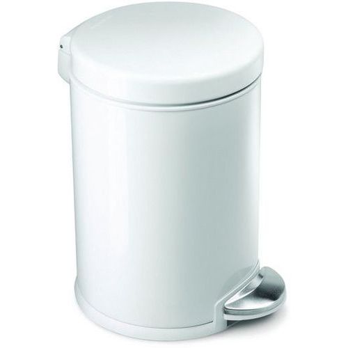 Okrągły kosz na śmieci 4,5 l_Vepabins - Okrągły kosz na śmieci 4,5 l, Simpele Human Kolor: biały