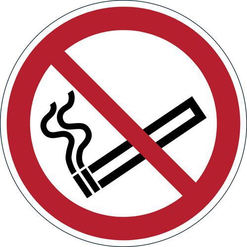 Naklejki zakazu z piktogramami - Naklejki z zakazem: zakaz palenia - piktogram