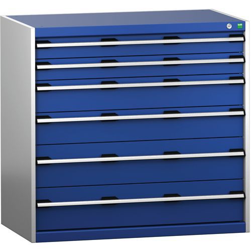 Szafki warsztatowe z szufladami Bott Cubio 200, 100 x 105 x 65-75 cm, 6 szuflad - Warsztatowa szafka z szufladami Bott Cubio 200, 100 x 105 x 65 cm, 6