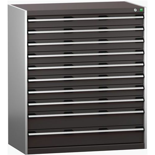 Szafki warsztatowe z szufladami Bott Cubio 200, 120 x 105 x 65-75 cm, 10 szuflad - Warsztatowa szafka z szufladami Bott Cubio 200, 120 x 105 x 65 cm, 