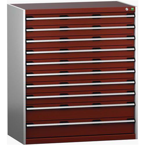 Szafki warsztatowe z szufladami Bott Cubio 200, 120 x 105 x 65-75 cm, 10 szuflad - Szafka warsztatowa z szufladami Bott Cubio 200, 120 x 105 x 65 cm, 