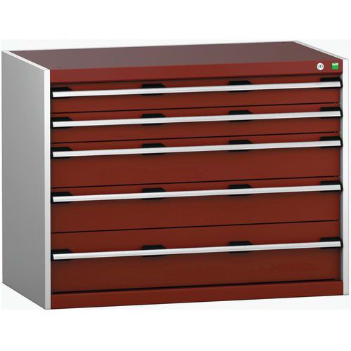 Szafki warsztatowe z szufladami Bott Cubio 200, 80 x 105 x 65-75 cm, 5 szuflad - Szafka warsztatowa z szufladami Bott Cubio 200, 80 x 105 x 65 cm, 5 s