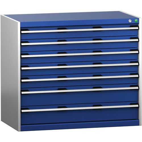 Szafki warsztatowe z szufladami Bott Cubio 200, 90 x 105 x 65-75 cm, 7 szuflad - Szafka warsztatowa z szufladami Bott Cubio 200, 90 x 105 x 65 cm, 7 s