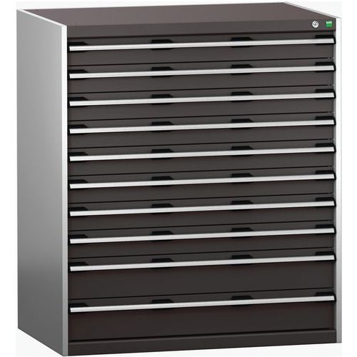 Szafki warsztatowe z szufladami Bott Cubio 200, 120 x 105 x 65-75 cm, 10 szuflad - Szafka warsztatowa z szufladami Bott Cubio 200, 120 x 105 x 75 cm, 