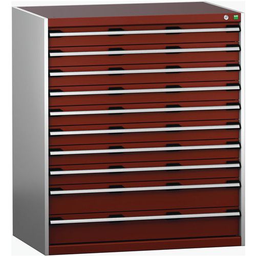 Szafki warsztatowe z szufladami Bott Cubio 200, 120 x 105 x 65-75 cm, 10 szuflad - Szafka warsztatowa z szufladami Bott Cubio 200, 120 x 105 x 75 cm, 