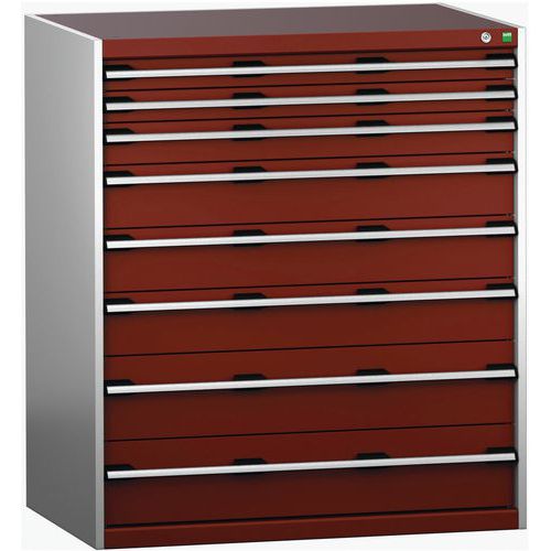 Szafki warsztatowe z szufladami Bott Cubio 200, 120 x 105 x 65-75 cm, 8 szuflad - Warsztatowa szafka z szufladami Bott Cubio 200, 120 x 105 x 75 cm, 8