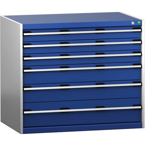 Warsztatowe szafki z szufladami Bott Cubio 200, 90 x 105 x 65-75 cm, 6 szuflad - Warsztatowa szafka z szufladami Bott Cubio 200, 90 x 105 x 75 cm, 6 s