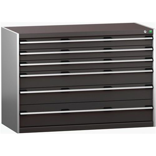 Szafki warsztatowe z szufladami Bott Cubio 200, 90 x 130 x 65-75 cm, 6 szuflad - Szafka warsztatowa z szufladami Bott Cubio 200, 90 x 130 x 65 cm, 6 s