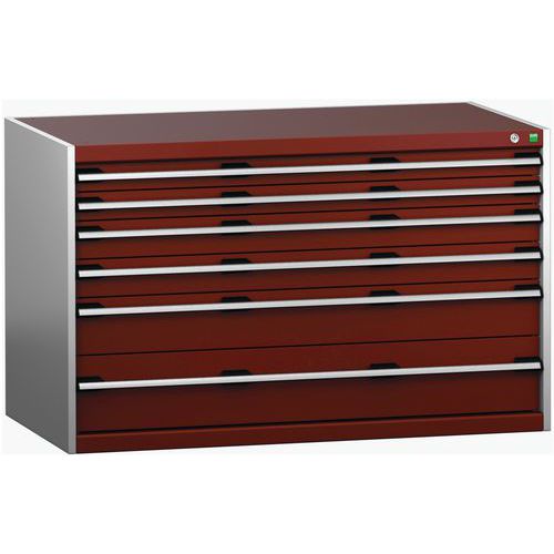 Szuflady warsztatowe Bott Cubio 200, 80 x 130 x 65-75 cm, 6 szuflad - Warsztatowa szafka z szufladami Bott Cubio 200, 80 x 130 x 75 cm, 6 szuflad, sza