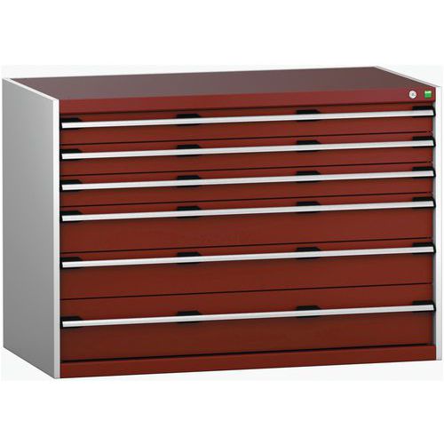 Szafki warsztatowe z szufladami Bott Cubio 200, 90 x 130 x 65-75 cm, 6 szuflad - Szafka warsztatowa z szufladami Bott Cubio 200, 90 x 130 x 75 cm, 6 s