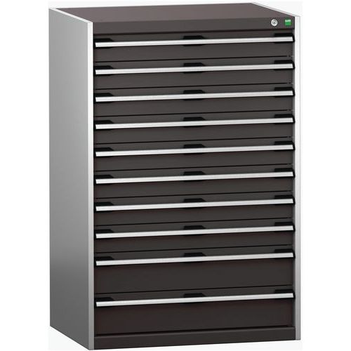 Szafki warsztatowe z szufladami Bott Cubio 200, 120 x 80 x 65-75 cm, 10 szuflad - Warsztatowa szafka z szufladami Bott Cubio 200, 120 x 80 x 65 cm, 10