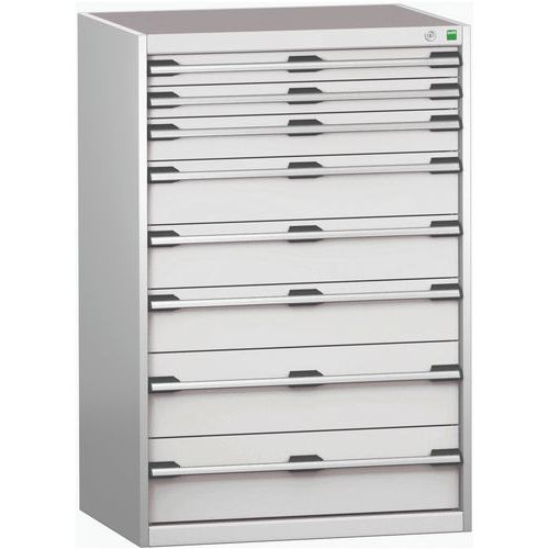 Szafki warsztatowe z szufladami Bott Cubio 200, 120 x 80 x 65-75 cm, 8 szuflad - Warsztatowa szafka z szufladami Bott Cubio 200, 120 x 80 x 65 cm, 8 s