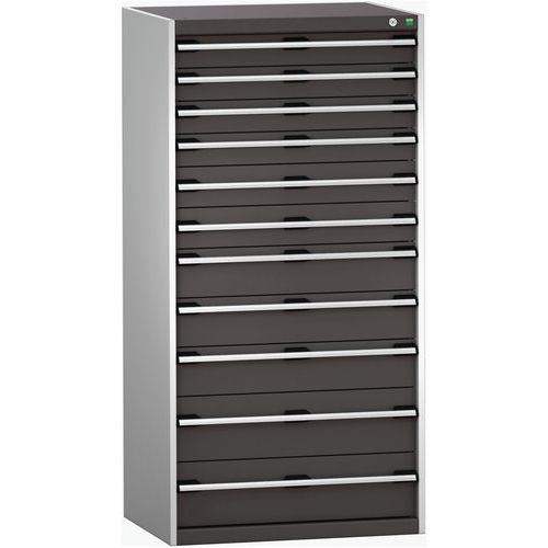 Szafki warsztatowe z szufladami Bott Cubio 200, 160 x 80 x 65-75 cm, 11 szuflad - Warsztatowa szafka z szufladami Bott Cubio 200, 160 x 80 x 65 cm, 11