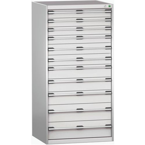 Szafki warsztatowe z szufladami Bott Cubio 200, 160 x 80 x 65-75 cm, 11 szuflad - Warsztatowa szafka z szufladami Bott Cubio 200, 160 x 80 x 75 cm, 11