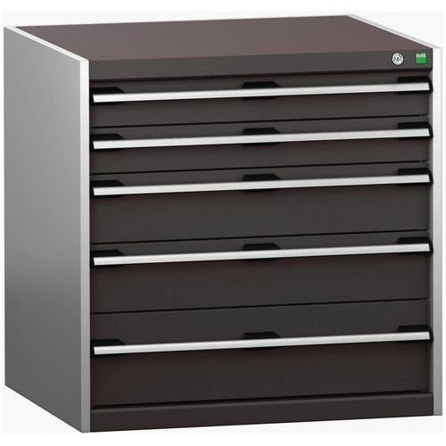 Szafki warsztatowe z szufladami Bott Cubio 200, 80 x 80 x 65-75 cm, 5 szuflad - Warsztatowa szafka z szufladami Bott Cubio 200, 80 x 80 x 75 cm, 5 szu