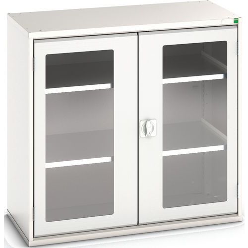 Szafy warsztatowe Bott Verso z przezroczystymi drzwiami, wysokość 100 cm - Szafka warsztatowa z przezroczystymi drzwiami Bott Verso, 100 x 105 x 55 cm