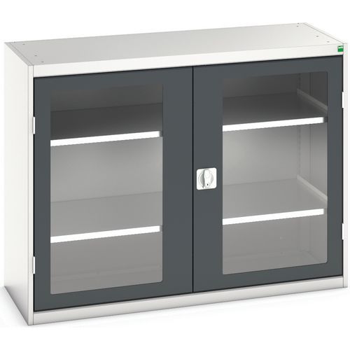 Szafy warsztatowe Bott Verso z przezroczystymi drzwiami, wysokość 100 cm - Szafka warsztatowa z przezroczystymi drzwiami Bott Verso, 100 x 130 x 55 cm