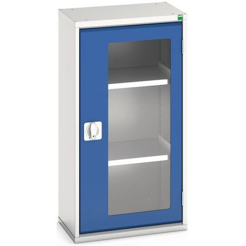 Szafy warsztatowe Bott Verso z przezroczystymi drzwiami, wysokość 100 cm - Szafka warsztatowa z przezroczystymi drzwiami Bott Verso, 100 x 52,5 x 35 c
