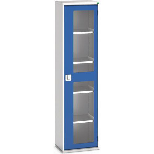 Szafy warsztatowe Bott Verso z przezroczystymi drzwiami, wysokość 200 cm - Szafka warsztatowa z przezroczystymi drzwiami Bott Verso, 200 x 52,5 x 35 c