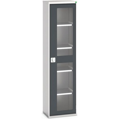Szafy warsztatowe Bott Verso z przezroczystymi drzwiami, wysokość 200 cm - Szafka warsztatowa z przezroczystymi drzwiami Bott Verso, 200 x 52,5 x 35 c