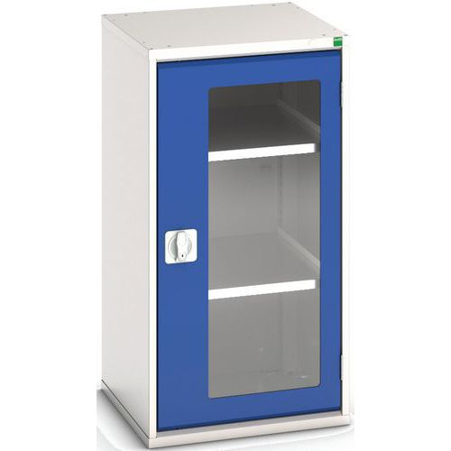 Szafy warsztatowe Bott Verso z przezroczystymi drzwiami, wysokość 100 cm - Szafka warsztatowa z przezroczystymi drzwiami Bott Verso, 100 x 52,5 x 55 c
