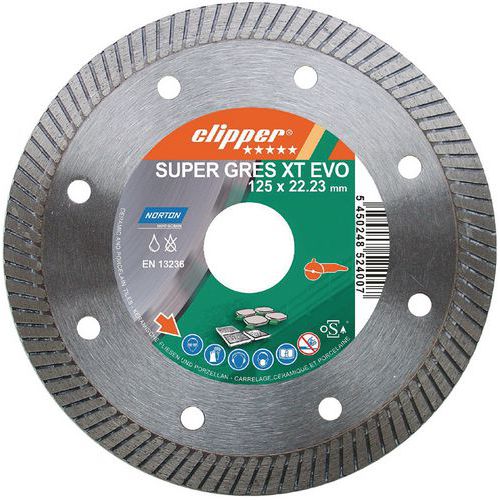 Ceramiczne diamentowe tarcze tnące Norton - Ceramiczna diamentowa tarcza do cięcia Norton, 125x22,23 mm