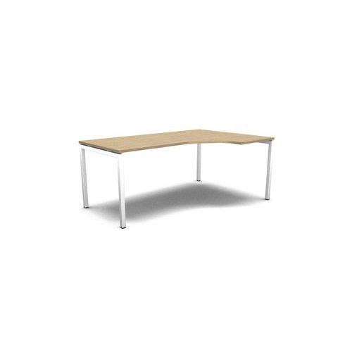 Ergonomiczne stoły biurowe MOON U, 180 x 120 x 74 cm, wersja prawa - Ergonomiczny stół biurowy MOON U, 180 x 120 x 74 cm, biały/biały