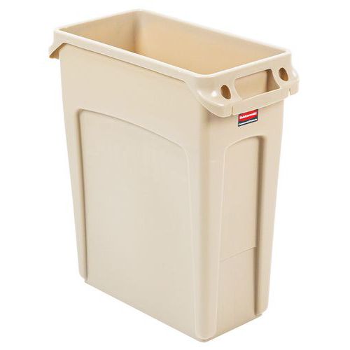 Pojemnik Slim Jim z kanałami wentylacyjnymi 60 l_Rubbermaid - Pojemnik Slim Jim z kanałami wentylacyjnymi 60 l beżowy