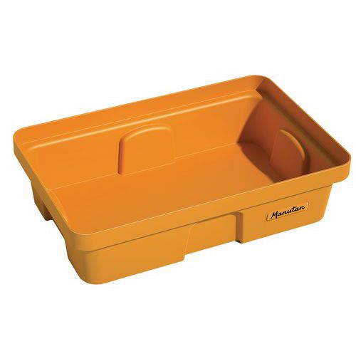 Plastikowe wanny ociekowe Manutan Expert, pojemność 10 – 60 l - Plastikowa wanna wychwytowa Manutan Expert bez rusztu, 640 x 410 mm, pojemność 30 l