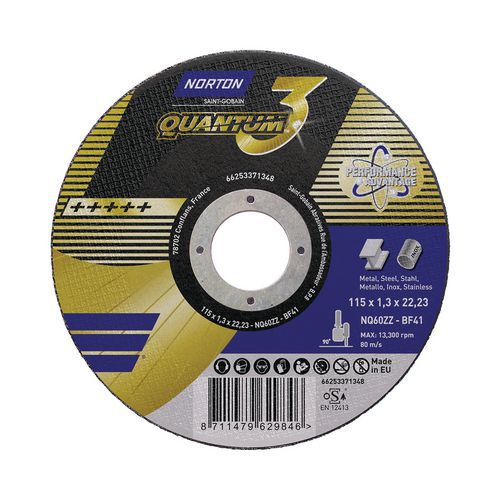 Ściernica płaska Quantum 3 do metalu - Norton - Metalowa ściernica płaska Norton Quantum 3