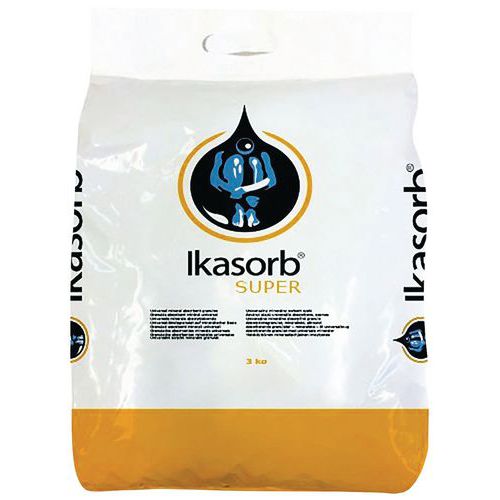 Sorbent sypki Ikasorb Super, pojemność wchłaniania 30 l, opakowanie 3 kg
