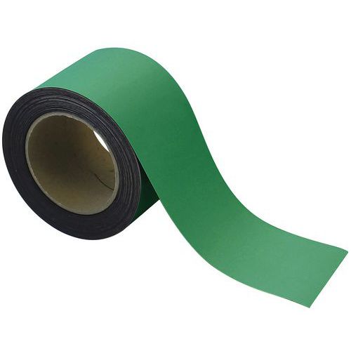 Taśmy magnetyczne na regały Manutan Expert, 10 m, zielone - Taśma magnetyczna na regały Manutan Expert, 10 m, zielona, szerokość 80 mm