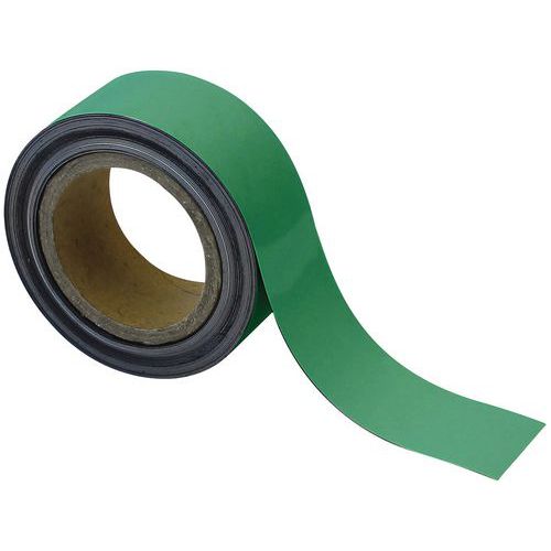 Taśmy magnetyczne na regały Manutan Expert, 10 m, zielone - Taśma magnetyczna na regały Manutan Expert, 10 m, zielona, szerokość 50 mm