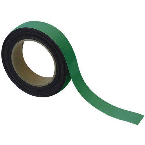 Taśmy magnetyczne na regały Manutan Expert, 10 m, zielone - Taśma magnetyczna na regały Manutan Expert, 10 m, zielona, szerokość 30 mm