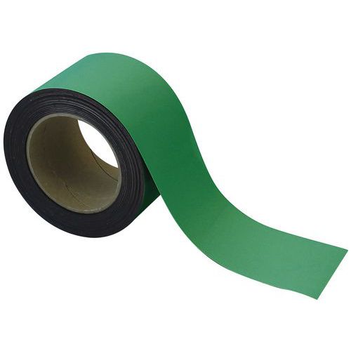 Taśmy magnetyczne na regały Manutan Expert, 10 m, zielone - Taśma magnetyczna na regały Manutan Expert, 10 m, zielona, szerokość 70 mm