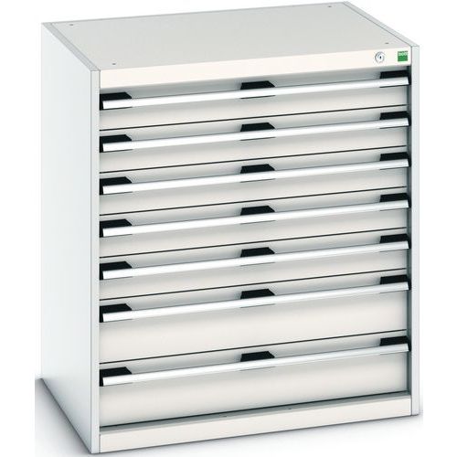 Szafki warsztatowe z szufladami Bott Cubio 200, 90 x 80 x 65-75 cm, 7 szuflad - Warsztatowa szafka z szufladami Bott Cubio 200, 90 x 80 x 65 cm, 7 szu