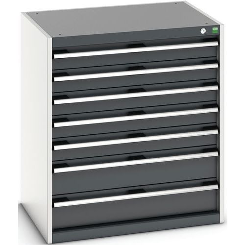 Szafki warsztatowe z szufladami Bott Cubio 200, 90 x 80 x 65-75 cm, 7 szuflad - Szafka warsztatowa z szufladami Bott Cubio 200, 90 x 80 x 65 cm, 7 szu